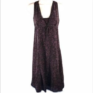 Vintage Rocker Victorian Espirit Silk Floral Dress